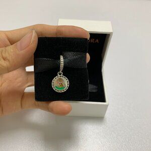 Pandora Charm Dog Stick Figure Sterling Silver Dangle